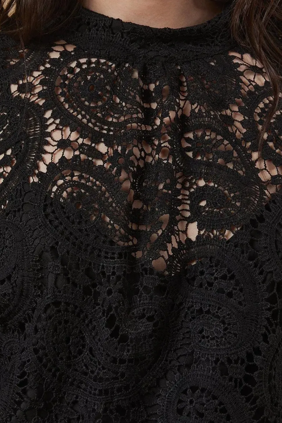 Paisley Lace High Neck Top