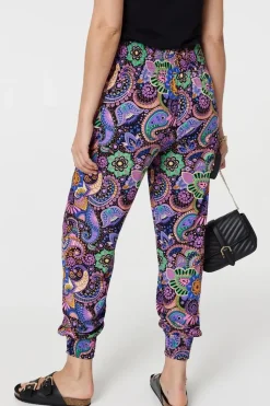 Paisley Tassel Pocket Harem Pants