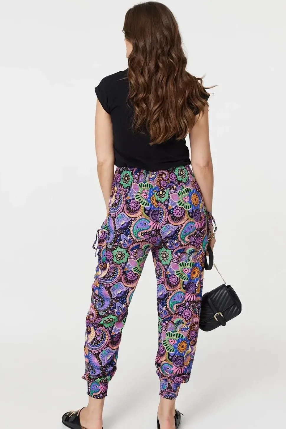 Paisley Tassel Pocket Harem Pants