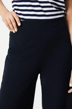 Panelled Waist Straight Leg Trousers
