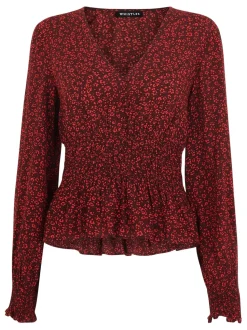 Pansy Dot Jenny Peplum Top-Floral