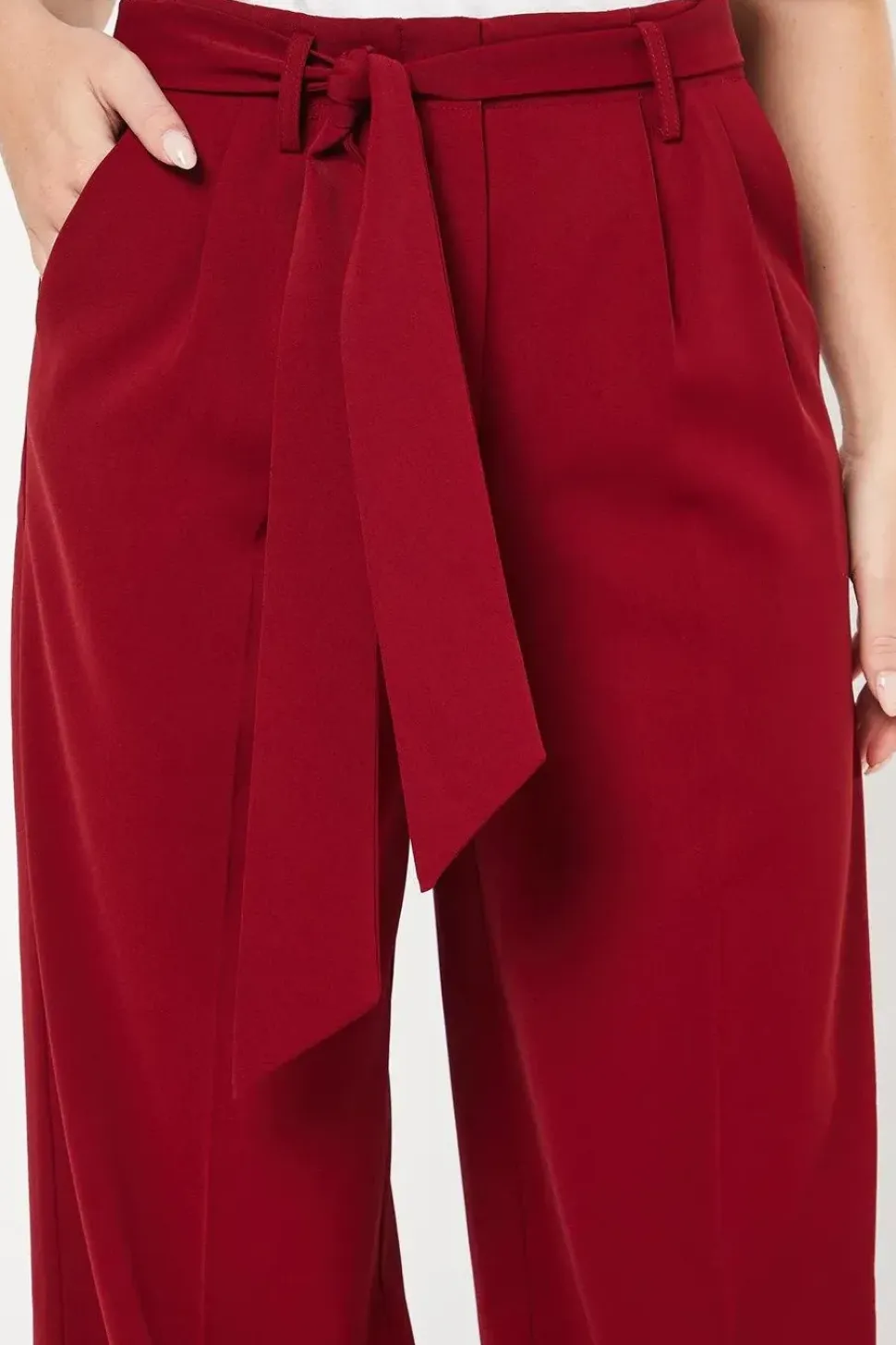 Paperbag Belted Wide Leg Trouser
