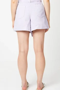 Paperbag Denim Shorts