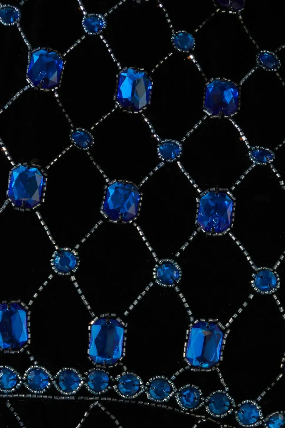 Party Blue Jewel Mini Dress