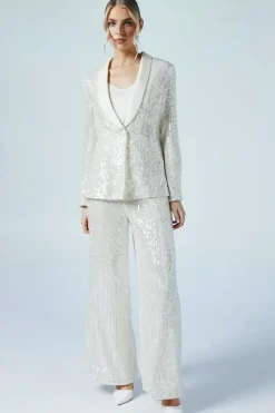 Party Sequin Wide Leg Trouser