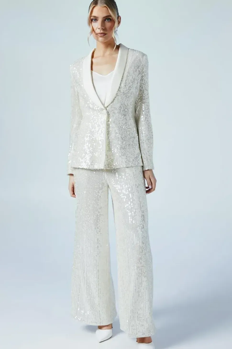 Party Sequin Wide Leg Trouser