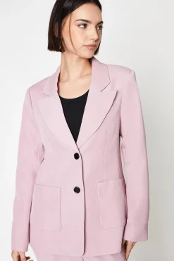 Patch Pocket Button Detail Blazer