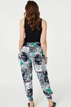 Patchwork Tassel High Waist Harem Pants