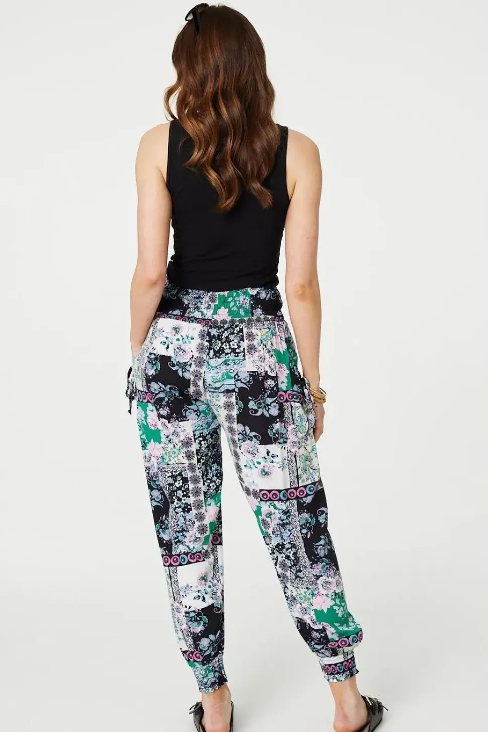 Patchwork Tassel High Waist Harem Pants