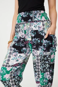 Patchwork Tassel High Waist Harem Pants