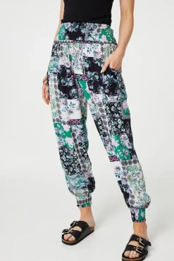 Patchwork Tassel High Waist Harem Pants