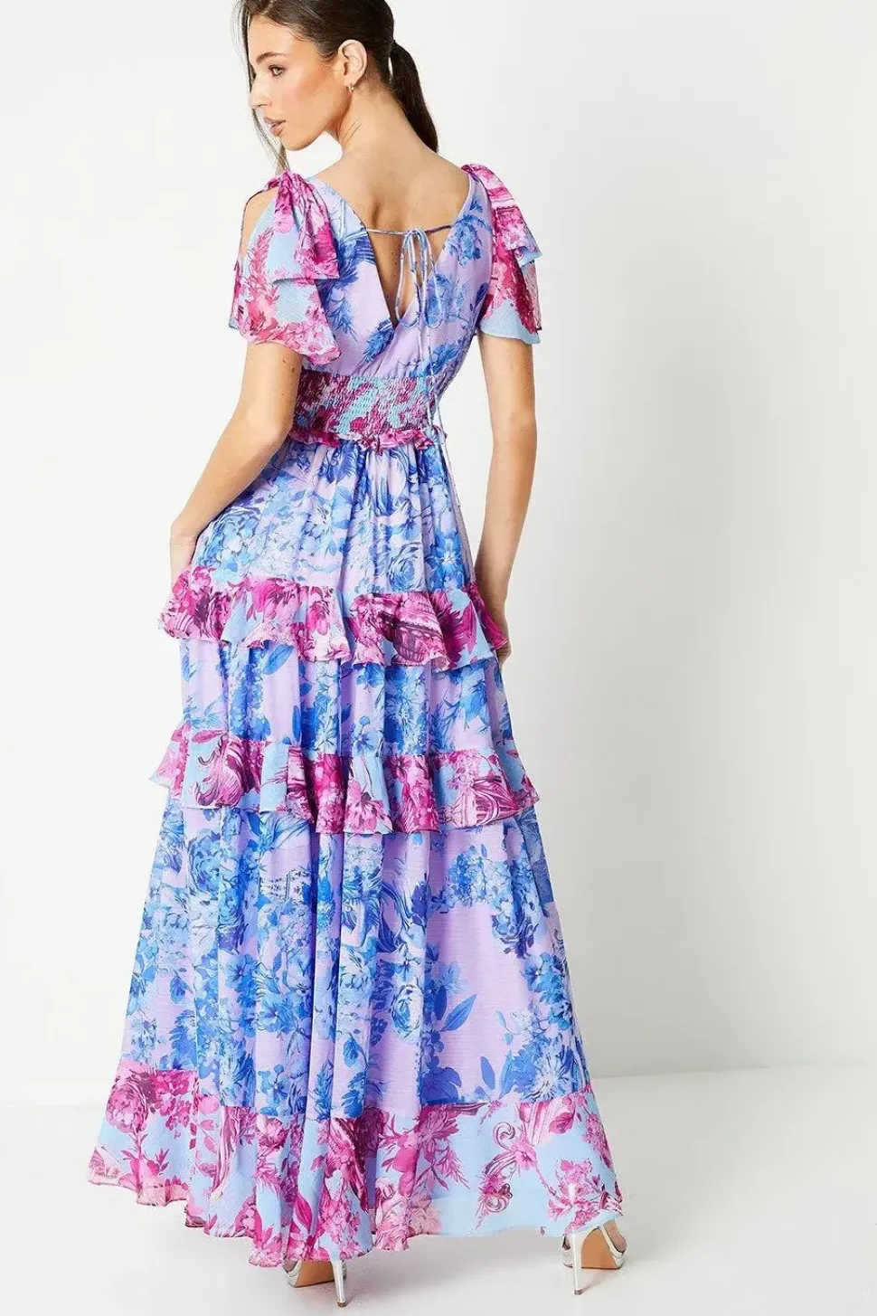 Patchwork Tiered Maxi Dress