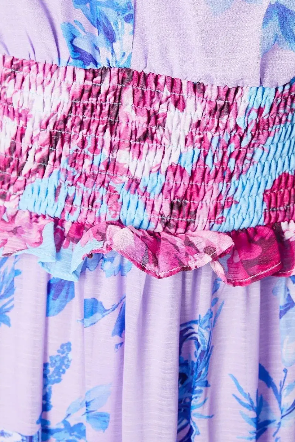 Patchwork Tiered Maxi Dress