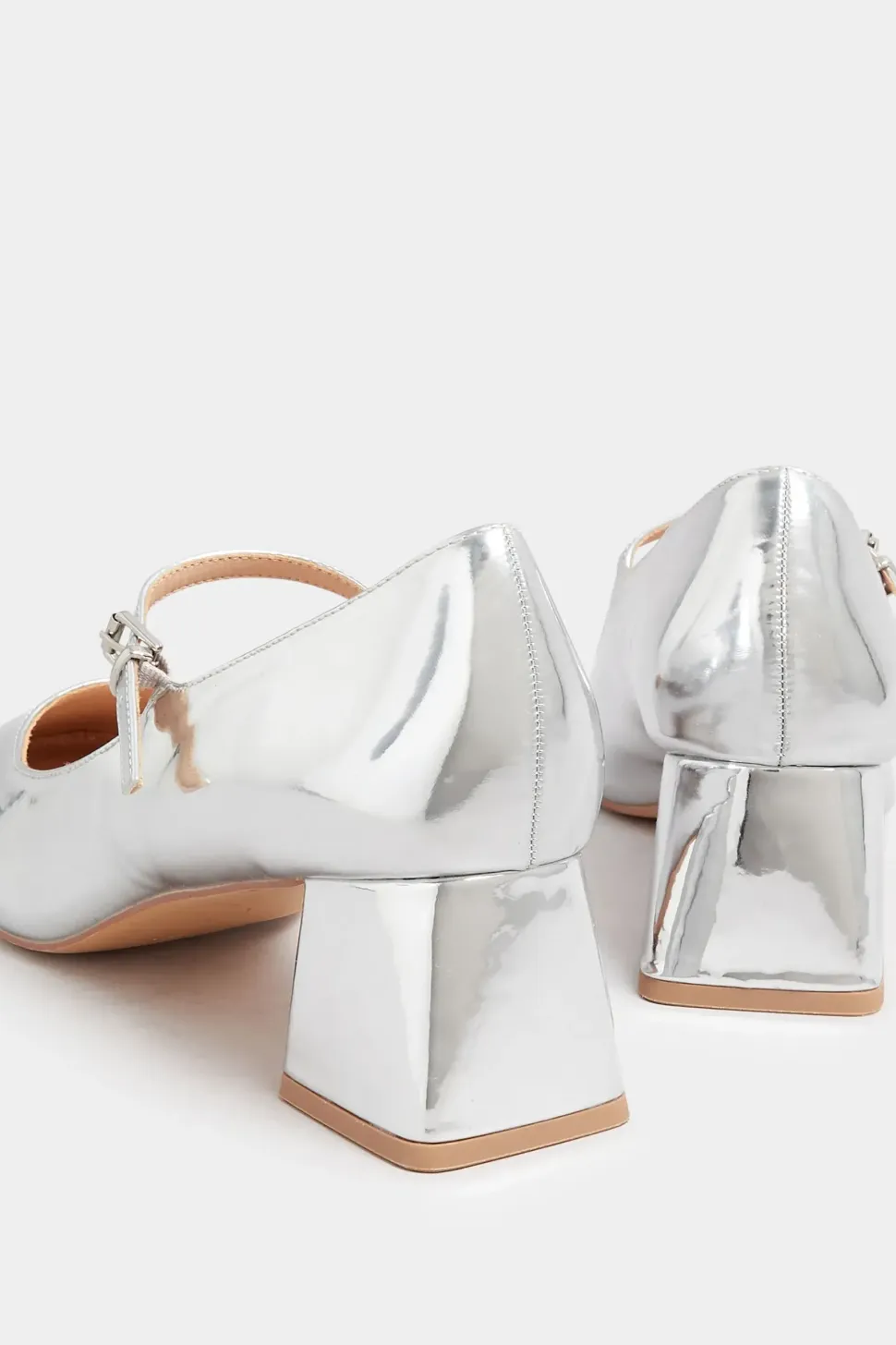 Patent Mary Jane Block Midi Heels
