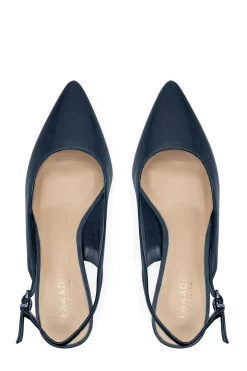 Patent 'Isabel' Mid Block Heel Slingback Court Shoe