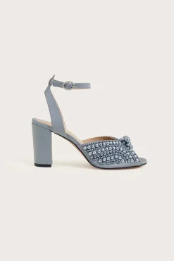 Pearl Block Heeled Sandals