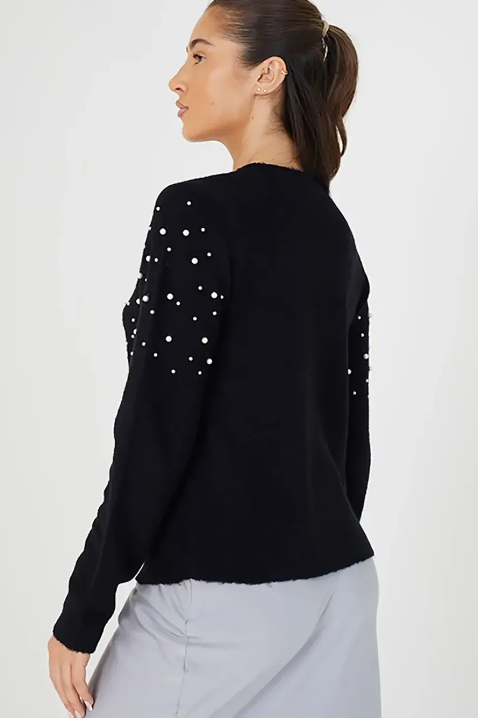 Pearl Embellishment Cardigan