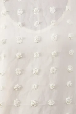Pearl Tufted Dobby Chiffon Midaxi Dress