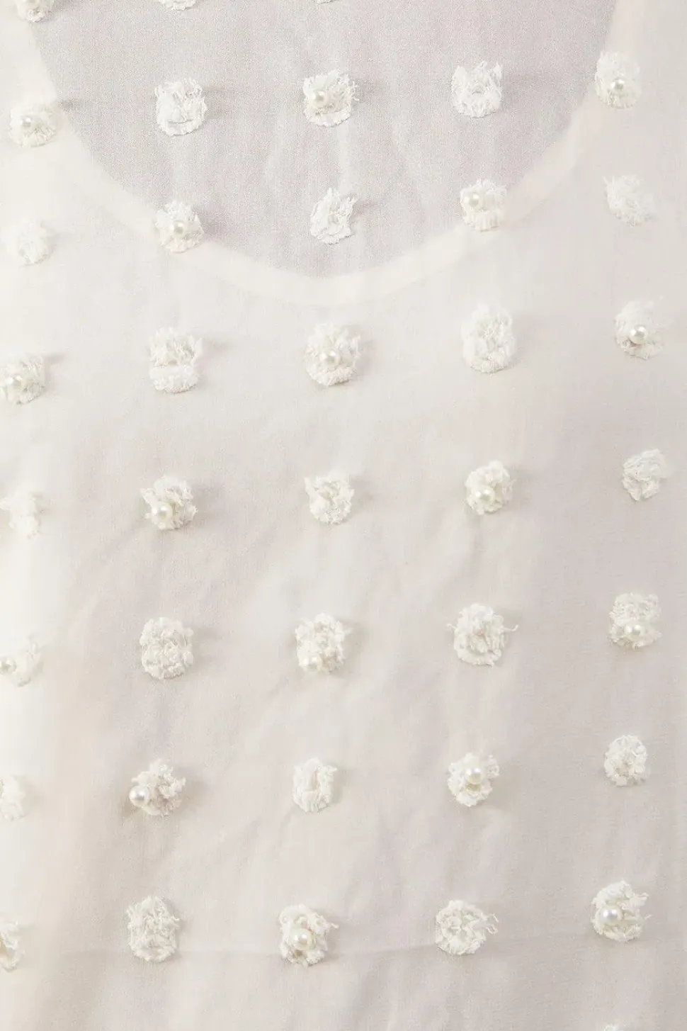 Pearl Tufted Dobby Chiffon Midaxi Dress