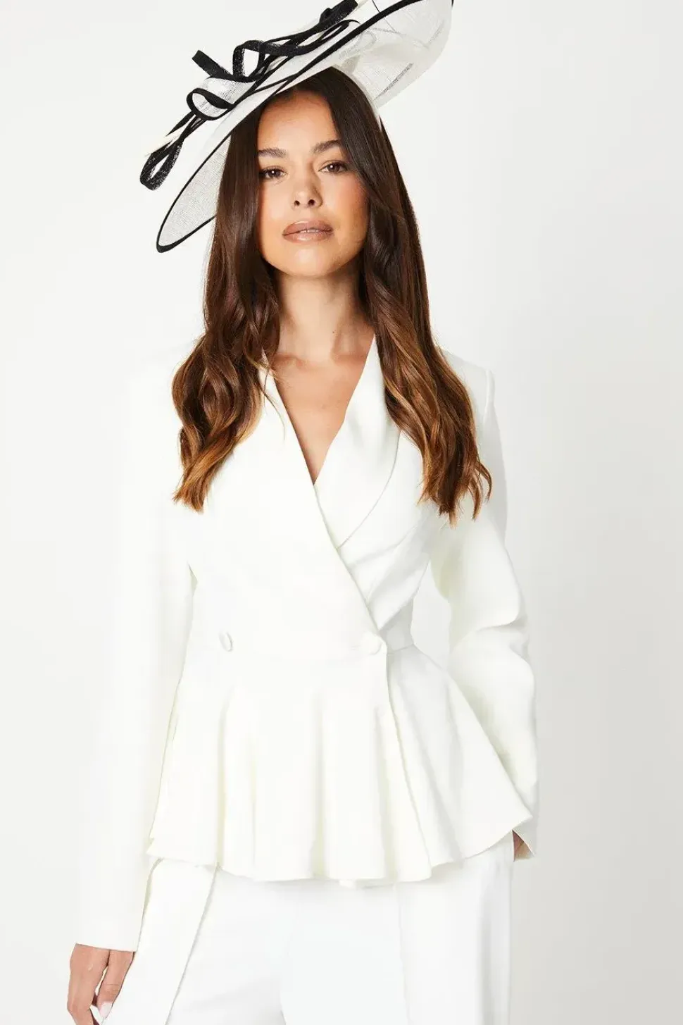Peplum Double Breasted Blazer