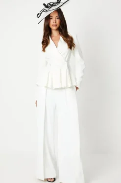 Peplum Double Breasted Blazer