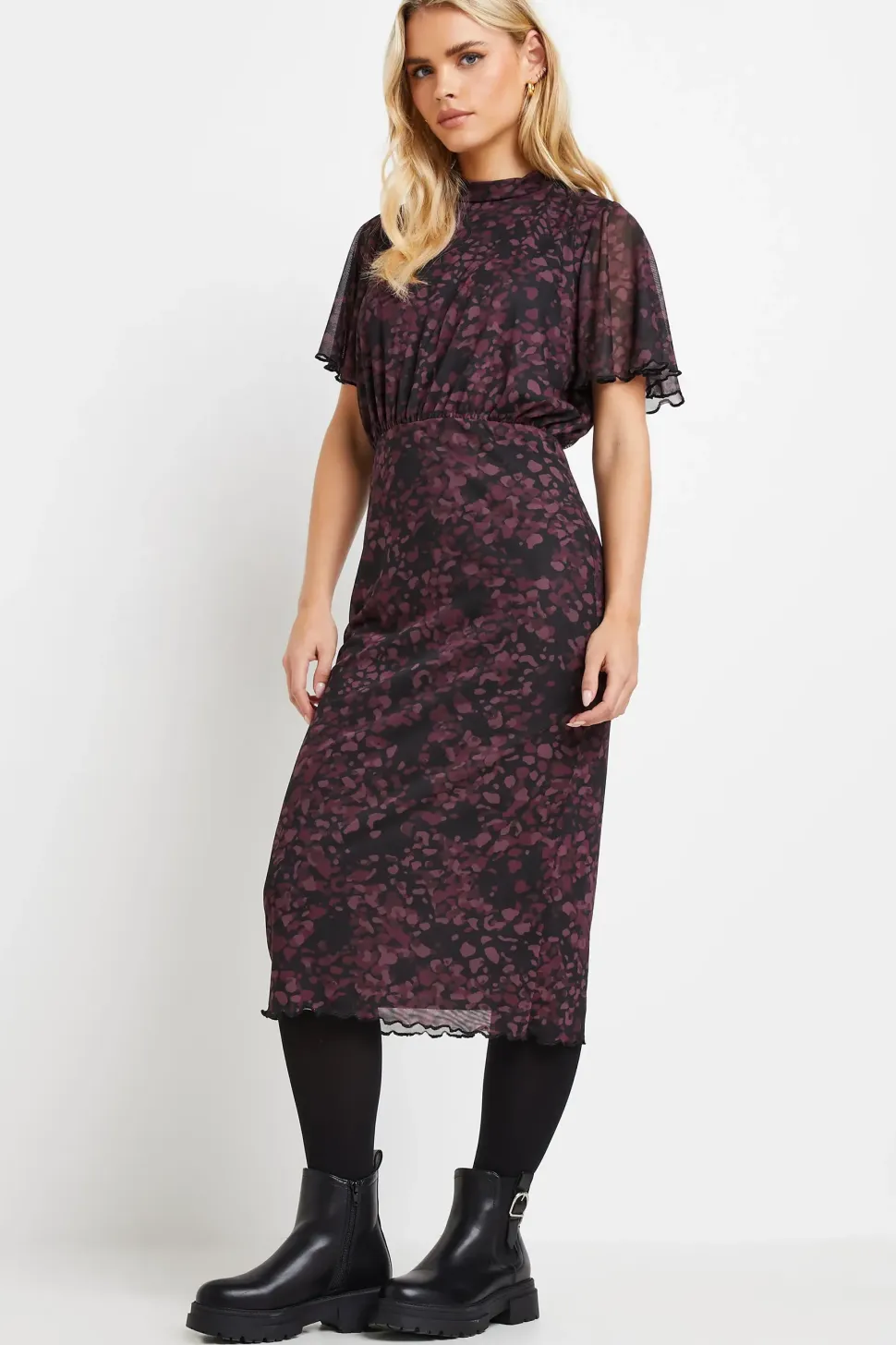 Petite Abstract Animal Print Dress