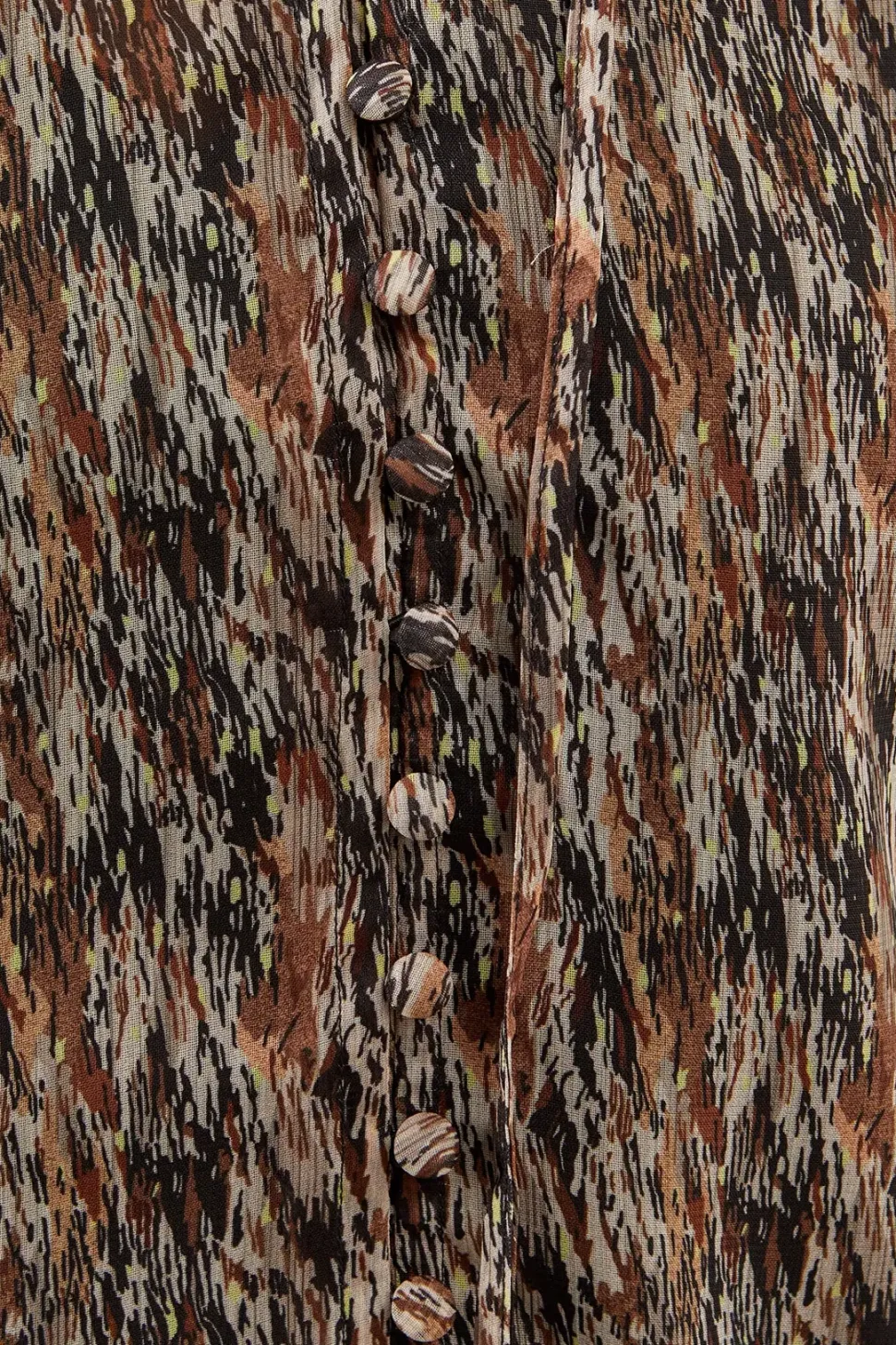 Petite Abstract Button Through Blouse