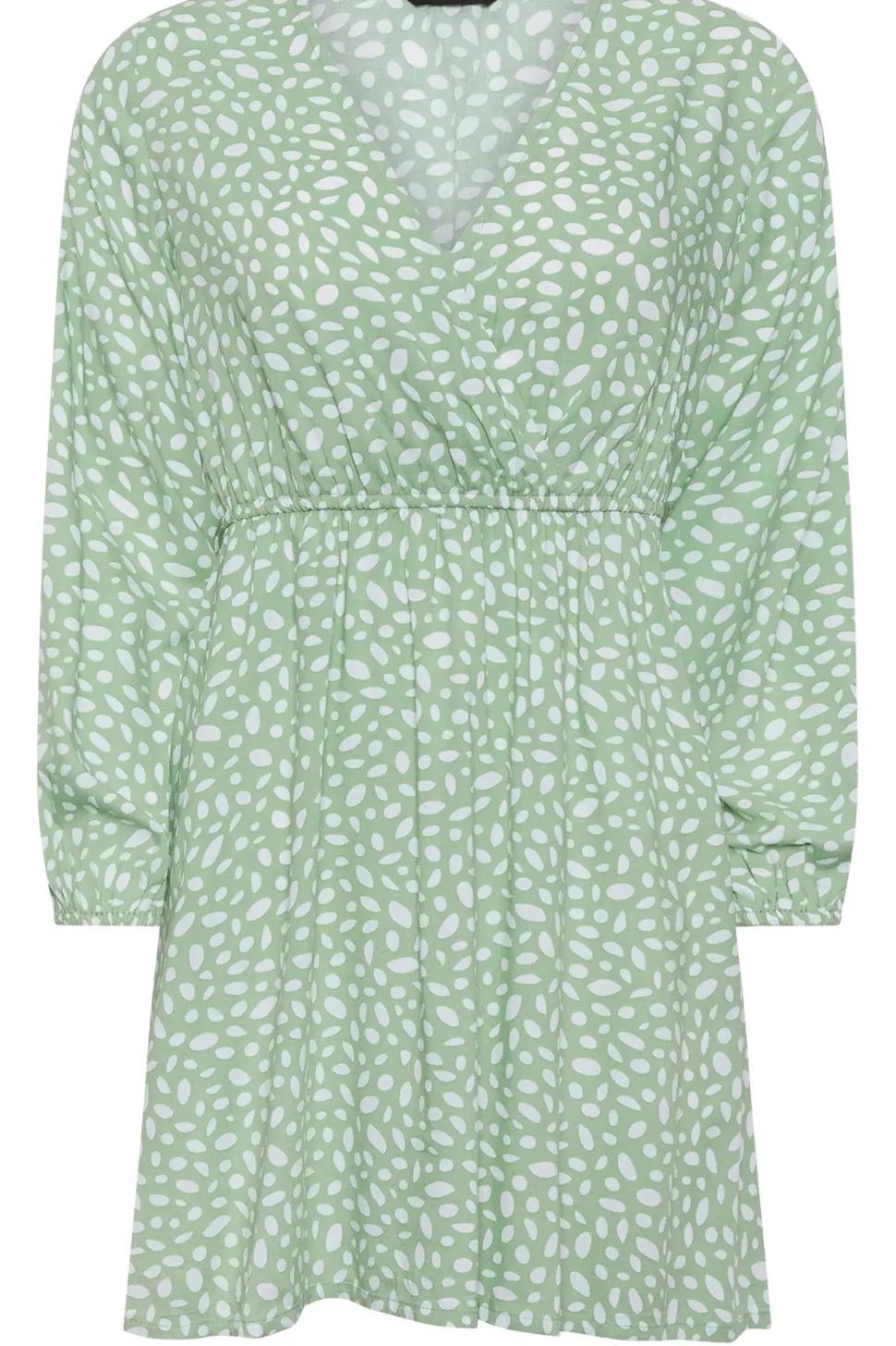Petite Abstract Spot Print Mini Wrap Dress
