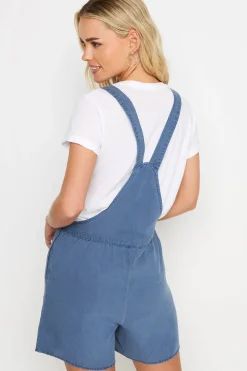 Petite Acid Wash Dungarees