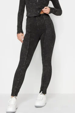 Petite Acid Wash Leggings