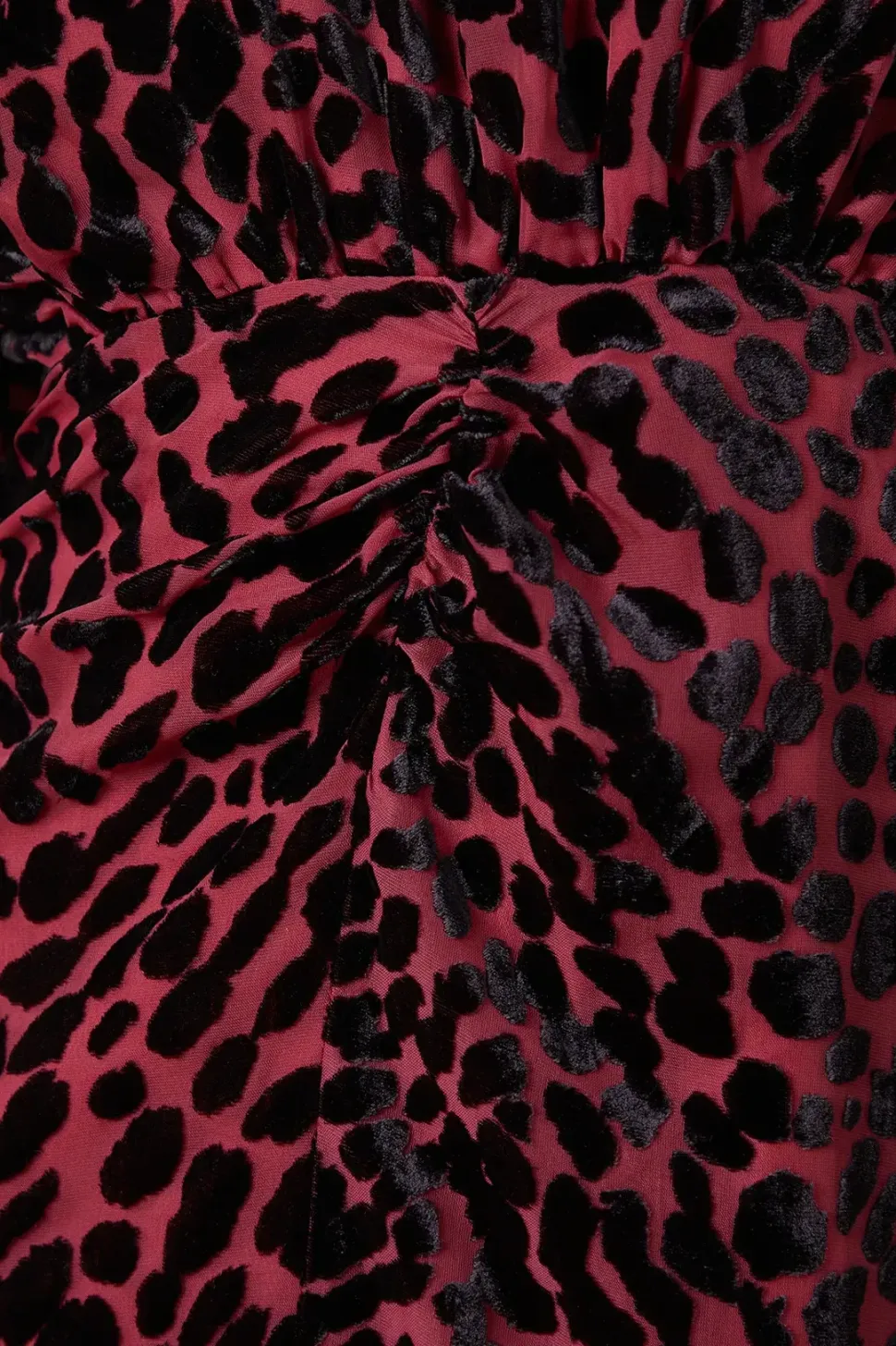 Petite Animal Velvet Cutout Back Midi Dress