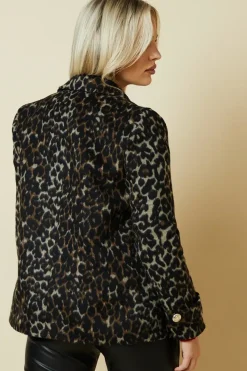 Petite Animal Wool Peacoat
