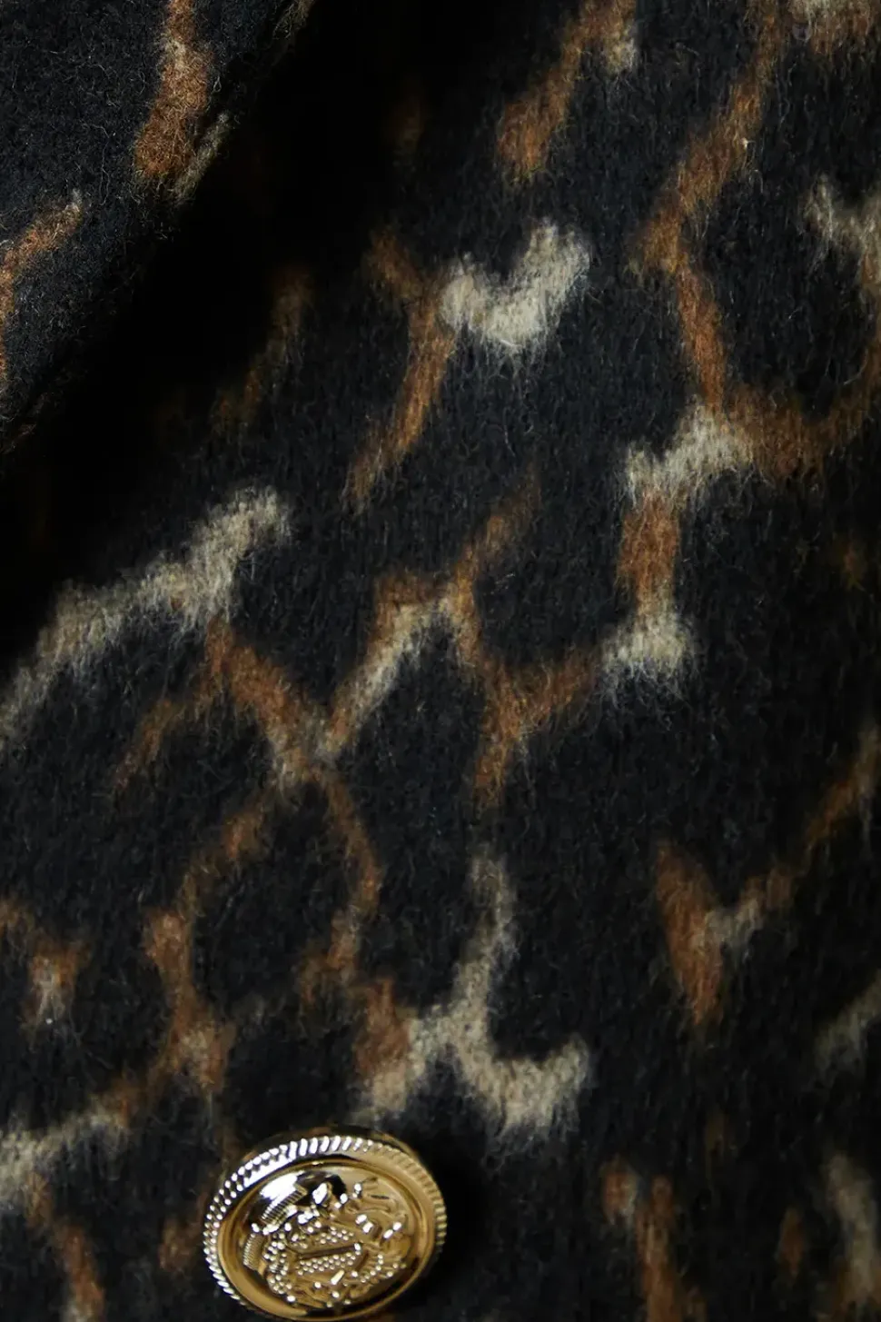 Petite Animal Wool Peacoat