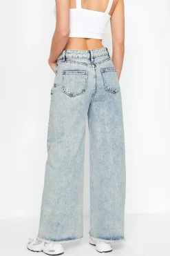Petite Asymmetric Waist Jeans