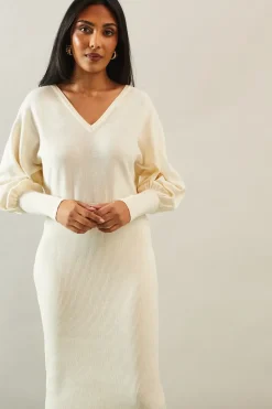 Petite Batwing Midi Jumper Dress