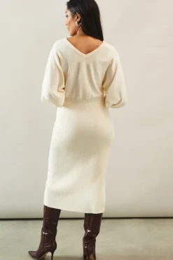 Petite Batwing Midi Jumper Dress
