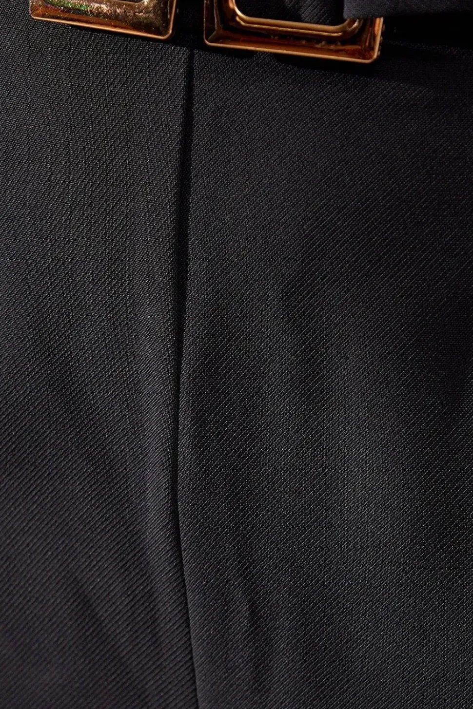 Petite Belt Detail Straight Tailored Trouser