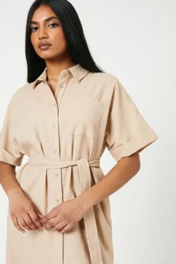 Petite Belted Midaxi Shirt Dress