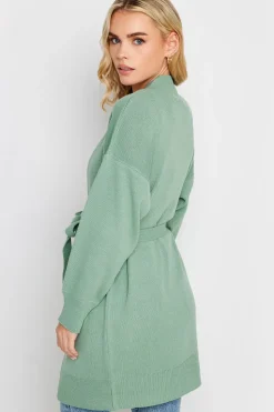 Petite Belted Midi Cardigan