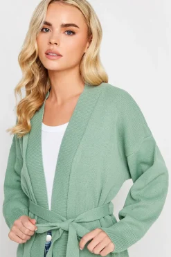 Petite Belted Midi Cardigan