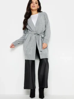 Petite Belted Midi Cardigan