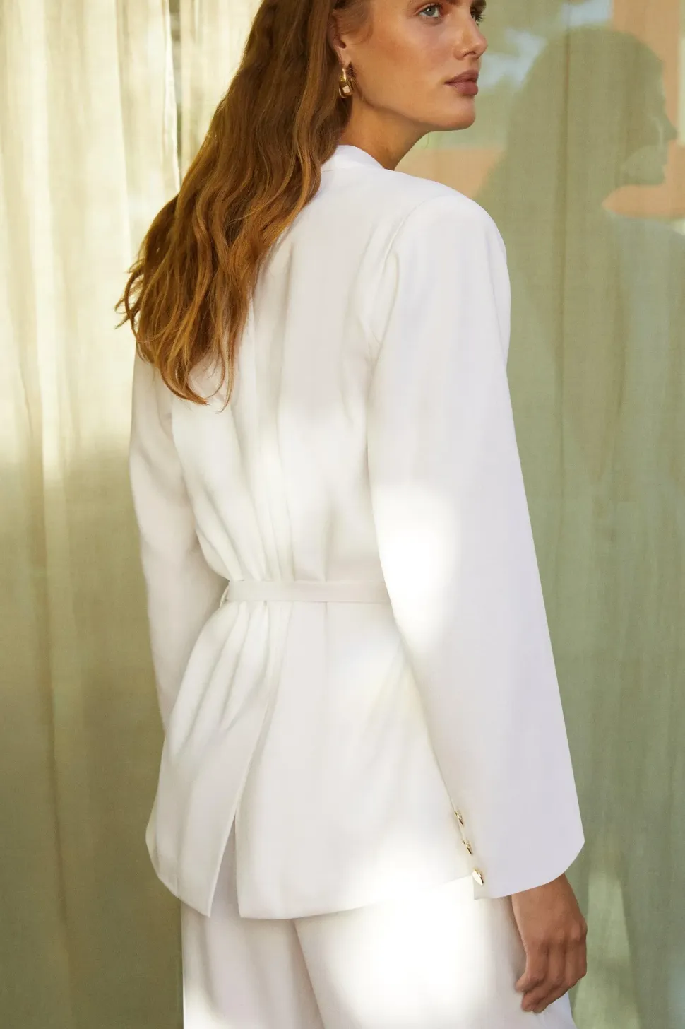 Petite Belted Tailored Jacket
