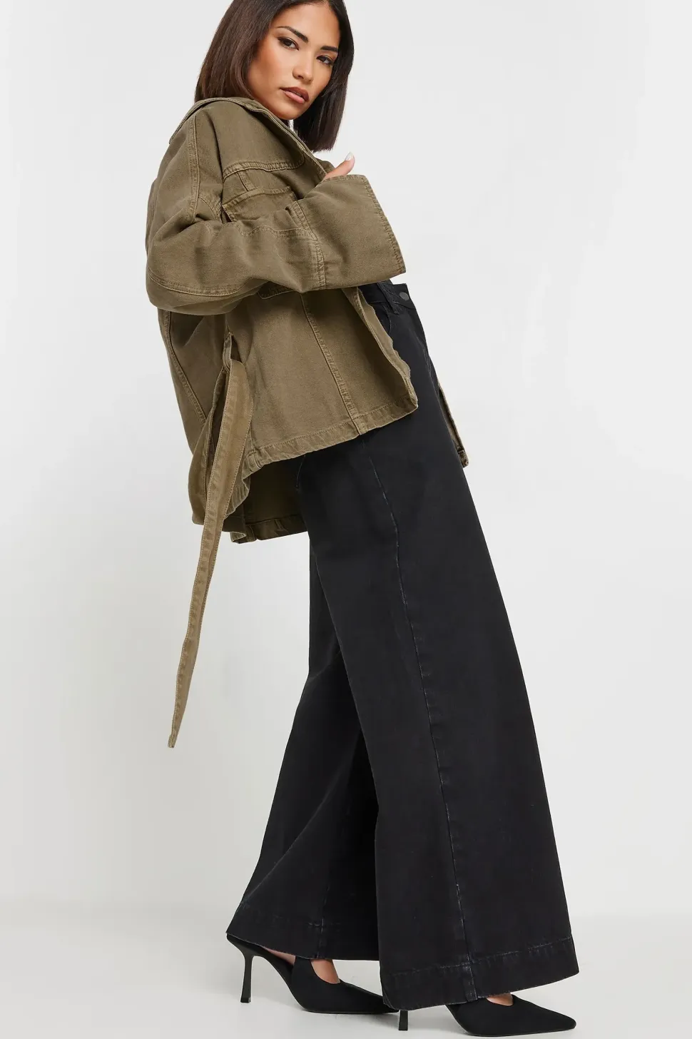 Petite Belted Utility Jacket