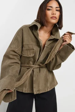 Petite Belted Utility Jacket