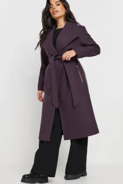 Petite Belted Wrap Coat