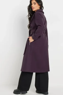 Petite Belted Wrap Coat