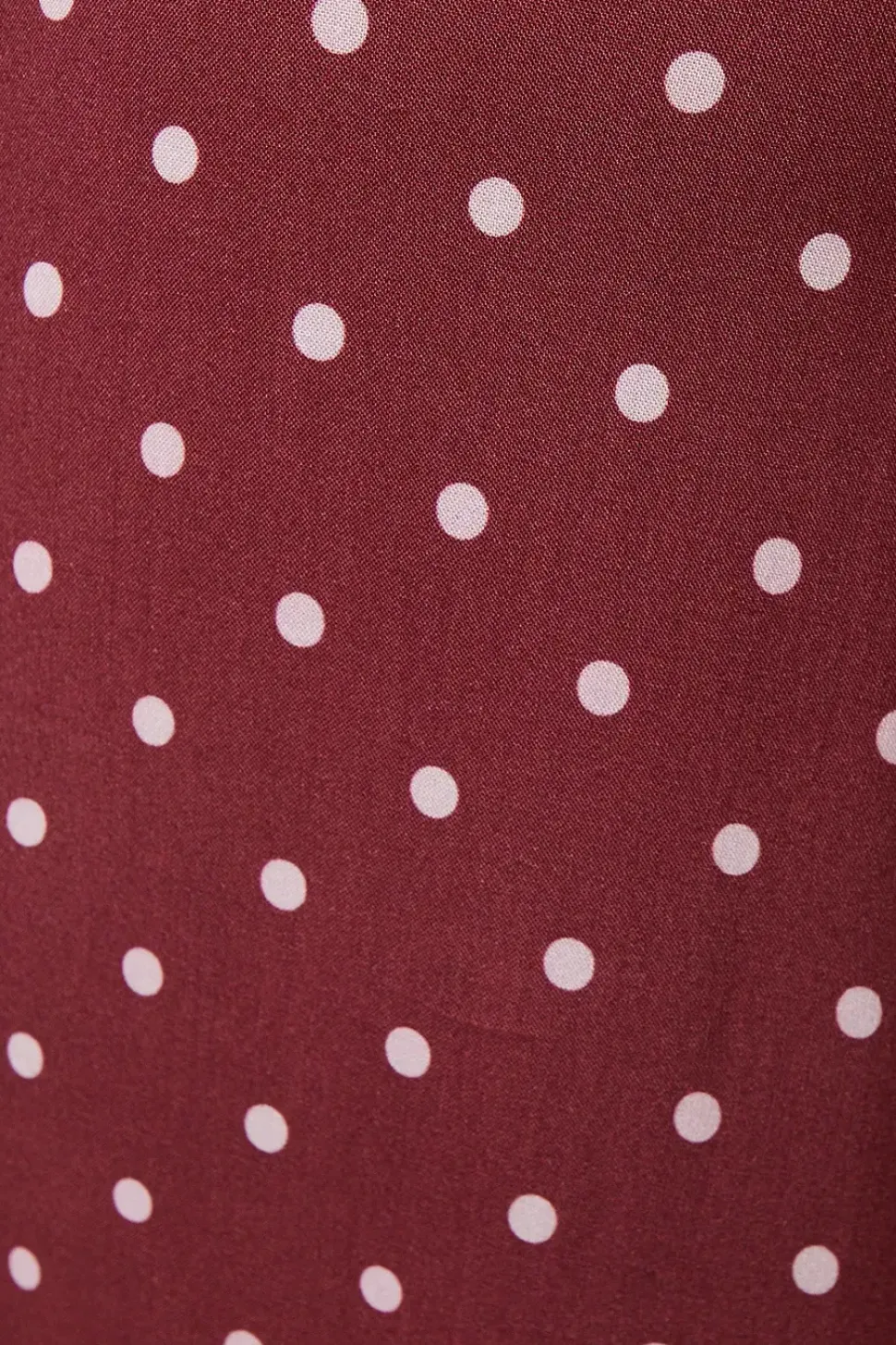 Petite Berry Spot Shirred Cuff Midi Dress