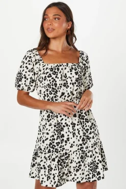 Petite Blouson Waist Detail Mini Dress
