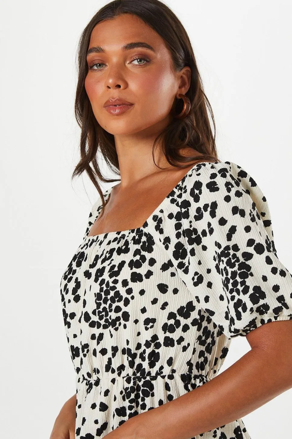 Petite Blouson Waist Detail Mini Dress