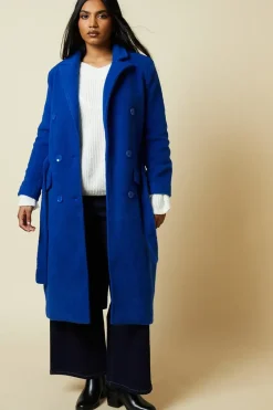 Petite Boucle Belted Midi Coat